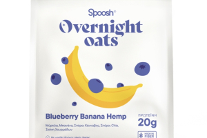 Spoosh Overnight Oats  Blueberry Banana Hemp